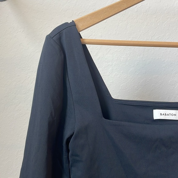 Aritzia Babaton Contour Squareneck Longsleeve Black - Picture 7 of 10